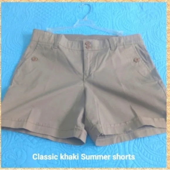 Khaki Shorts Tan Size 10 Gloria Vanderbilt Walmart Spring Summer - Picture 7 of 7